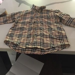 Boys size 4 Burberry long sleeve shirt