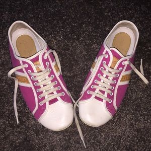 Authentic Pink Louis Vuitton Bastia Canvas Sneaker