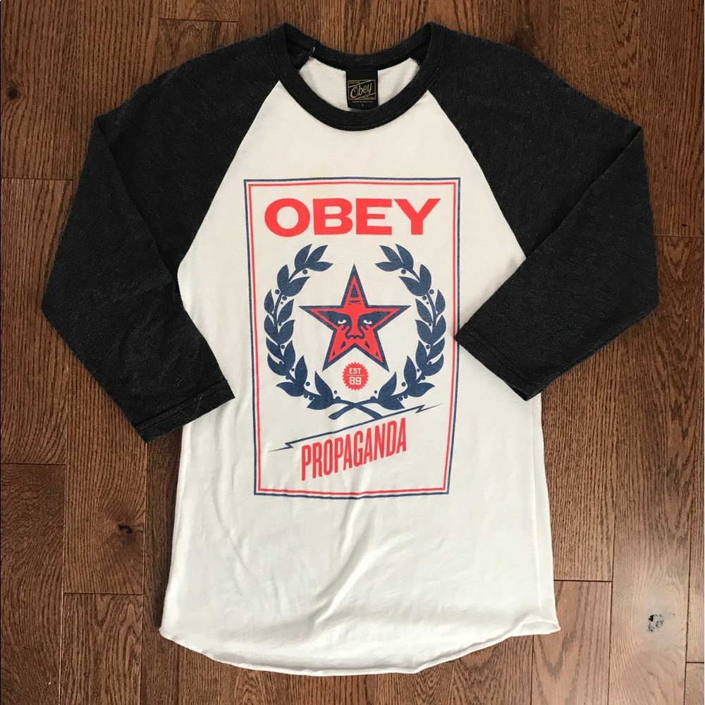 Obey baseball tee