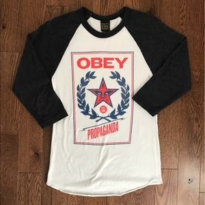 Obey baseball tee