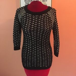 Calvin Klein Woven 3/4 Sleeve Sweater