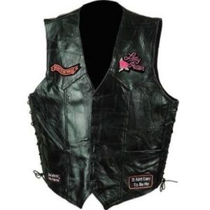 Leather Biker Vest **final price**