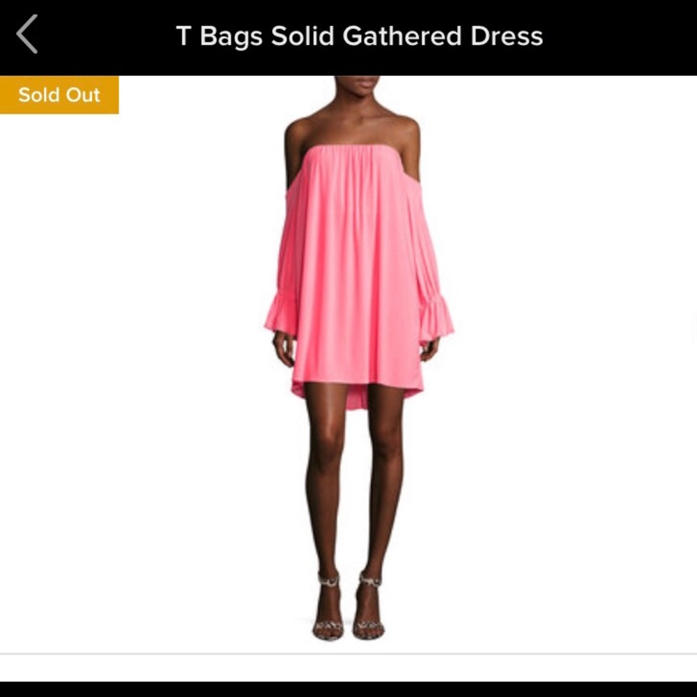 NWT T Bags Solid Gathered Dress