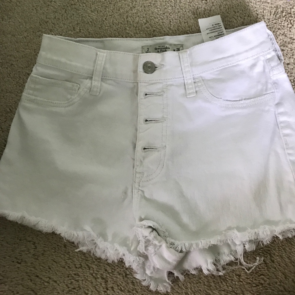 White Jean shorts
