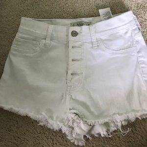 White Jean shorts