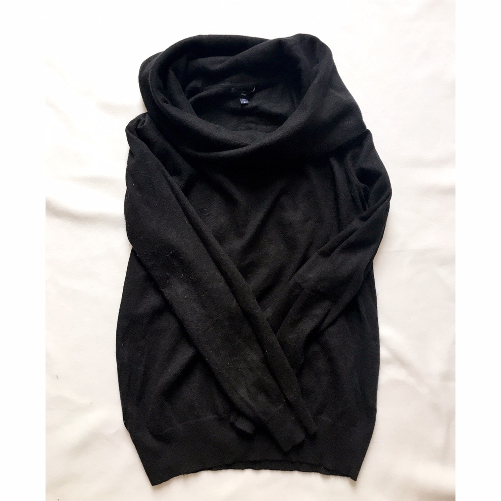 Gap Rabbit Hair Cowl Neck Sweater, Black, Medium