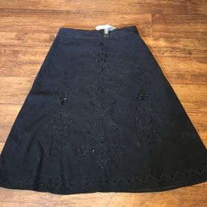 Dressbarn Embellished Long Skirt