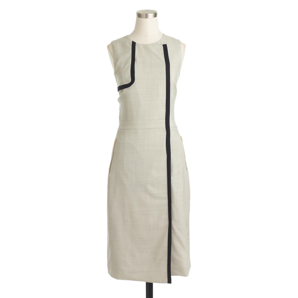 NWT J. Crew Wrap Dress in Super 120s Wool, Sz 12