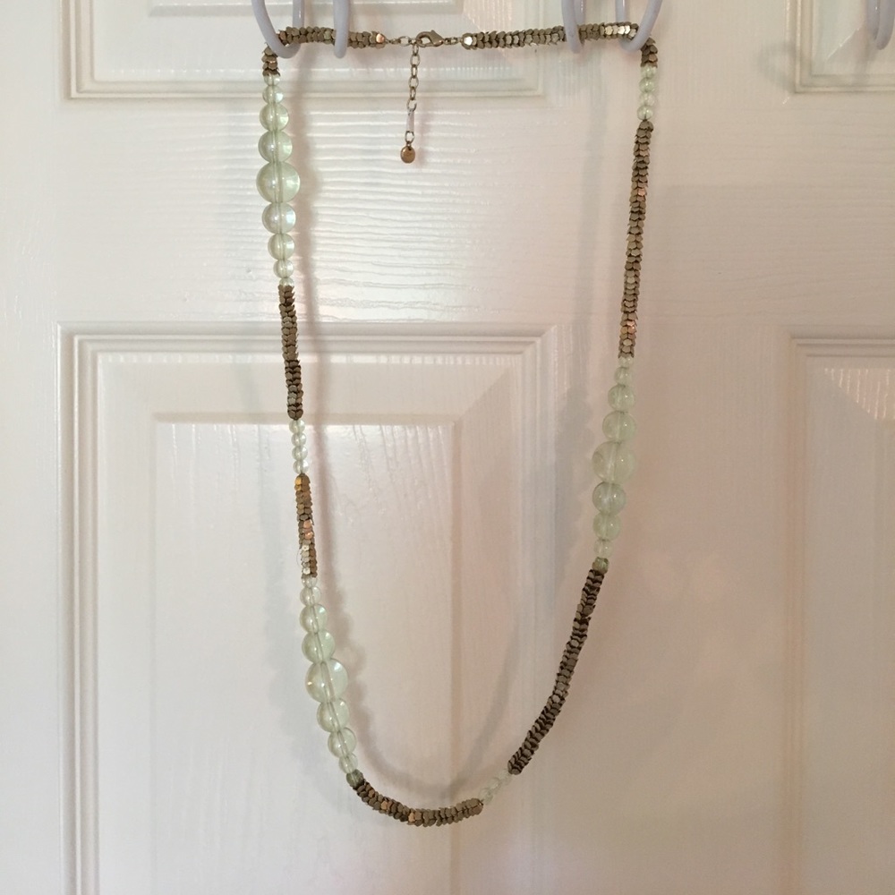 Beautiful gold and light aqua necklace from Loft