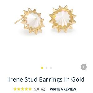 Irene Stud Earrings in Gold and iridescent