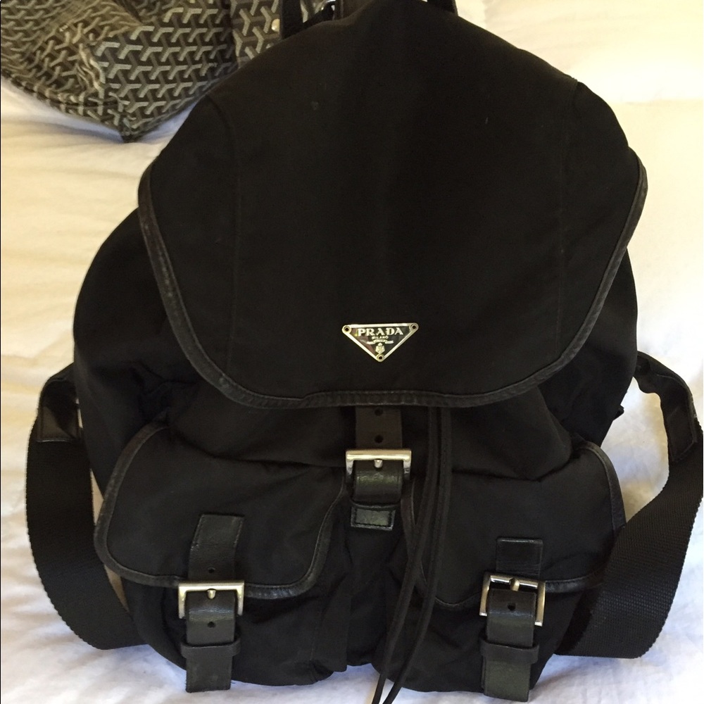 Authentic Prada Vela Backpack Black