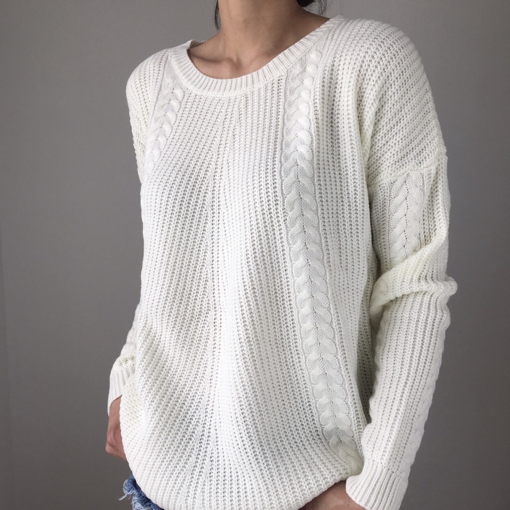 Tabitha sky knit sweater top - Picture 3 of 4
