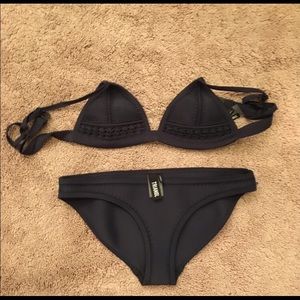 midnight triangl bikini
