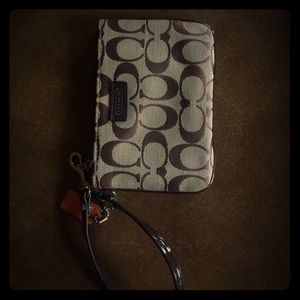 Brown Coach Wristlet