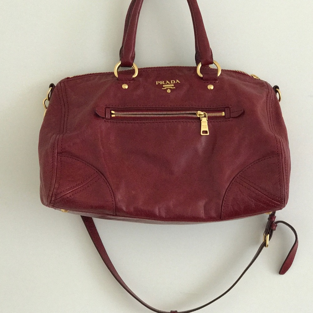 Prada bag with cross body strap.