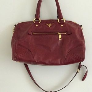 Prada bag with cross body strap.