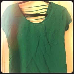 Short sleeve green top