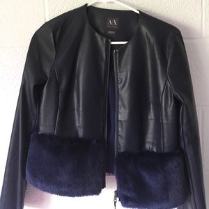Armani exchange leather jacket