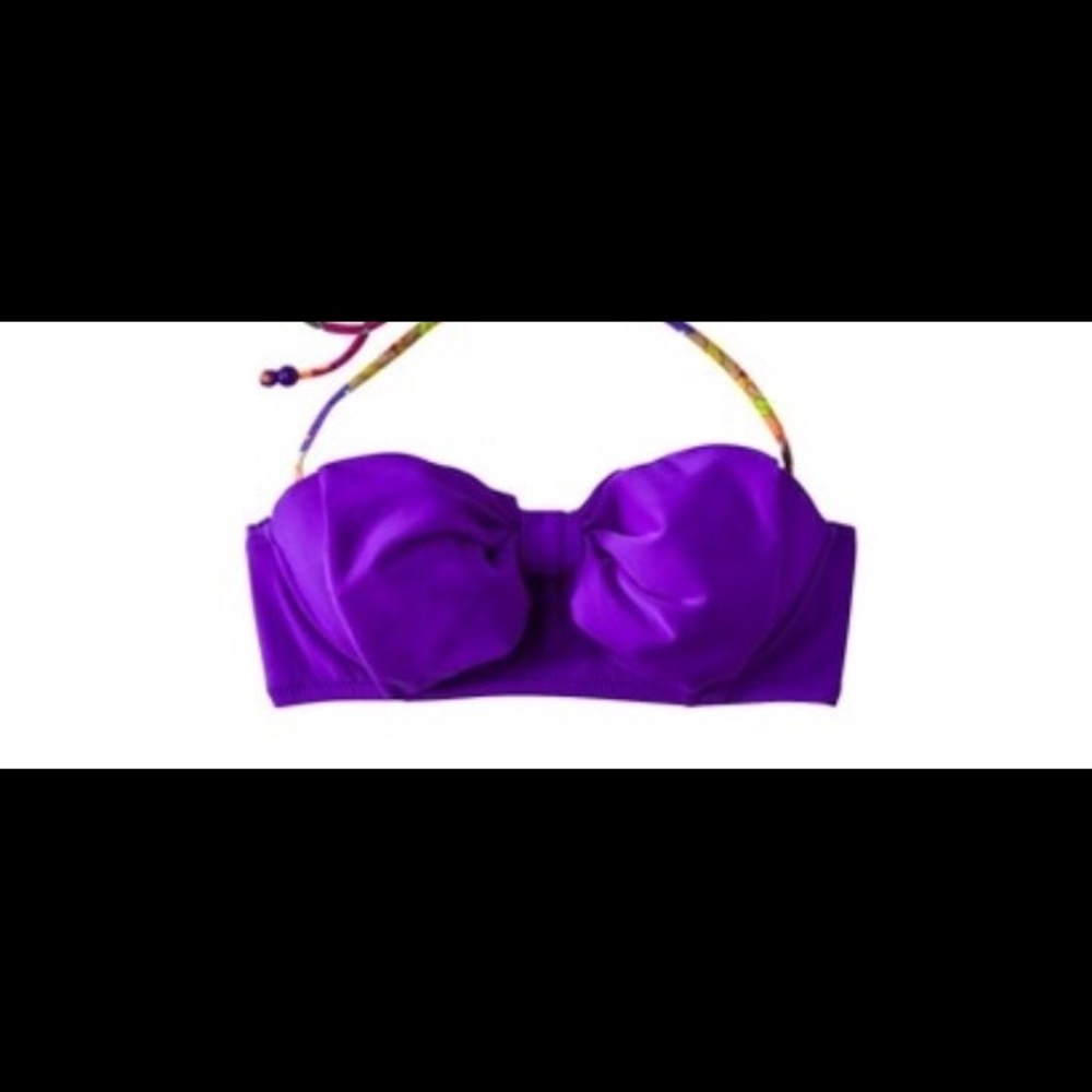 Target bow strapless bathing suit top