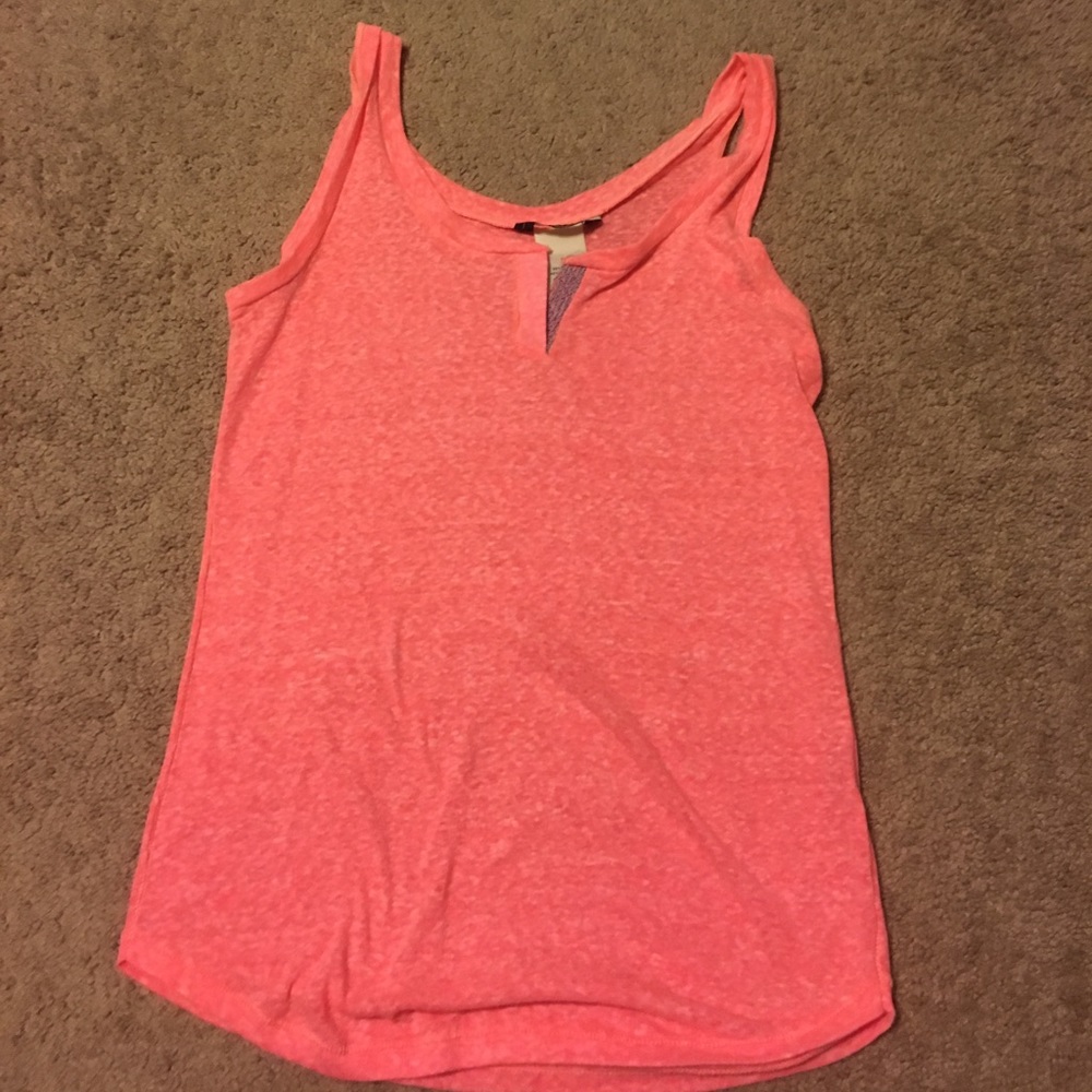 Hot pink v-neck tank