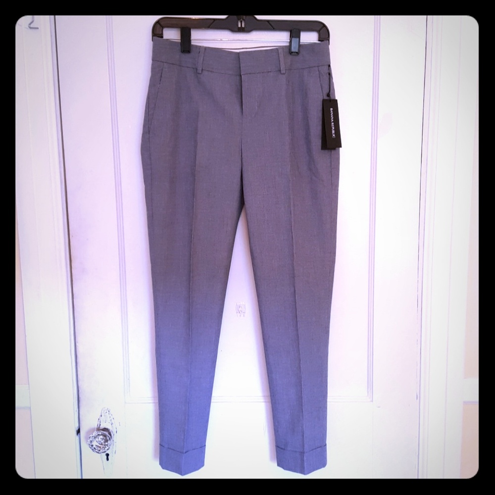 Crop dress pants with cuff