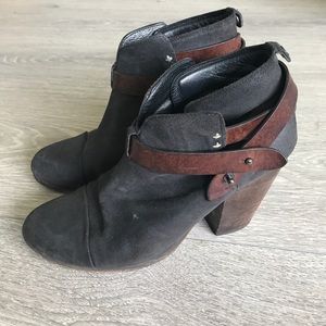 Rag & Bone booties sz 39 1/2 black and brown