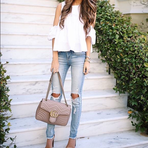 Nordstrom Tops - White ruffle cold shoulder top Nordstrom Tops - White ruffle cold shoulder top