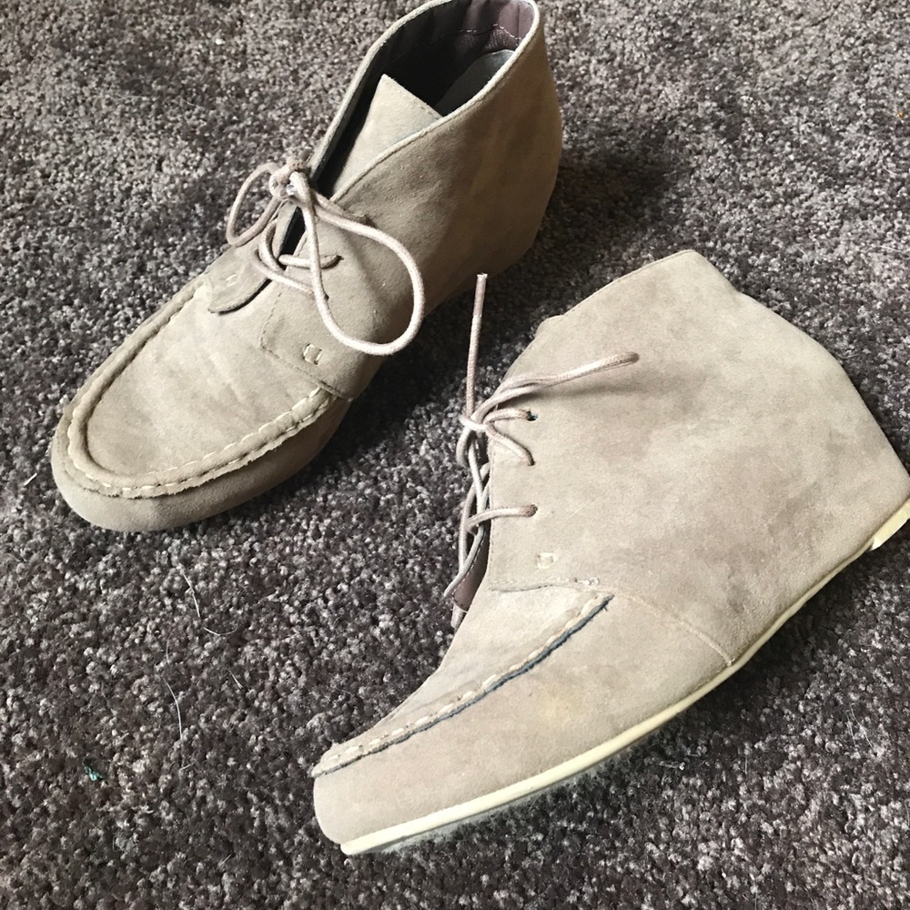 Brown Suede Wedges