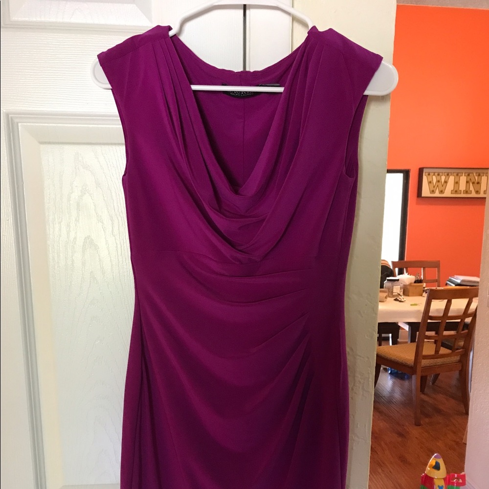 Ralph Lauren cowl neck dress, like new.