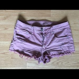 American Eagle Dusty Rose Hi-Rise Shorts