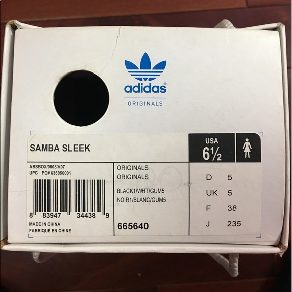 Adidas Samba Sleek Black woman shoes 6/1/2 - Picture 2 of 3