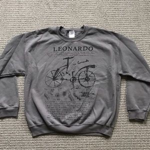 Grey Leonardo DaVinci long sleeve tee