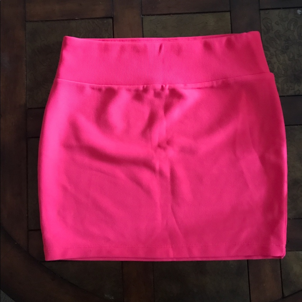 Neon Pink Mini Skirt