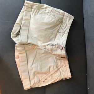 Khaki Midi Twill shorts from Aeropostale.