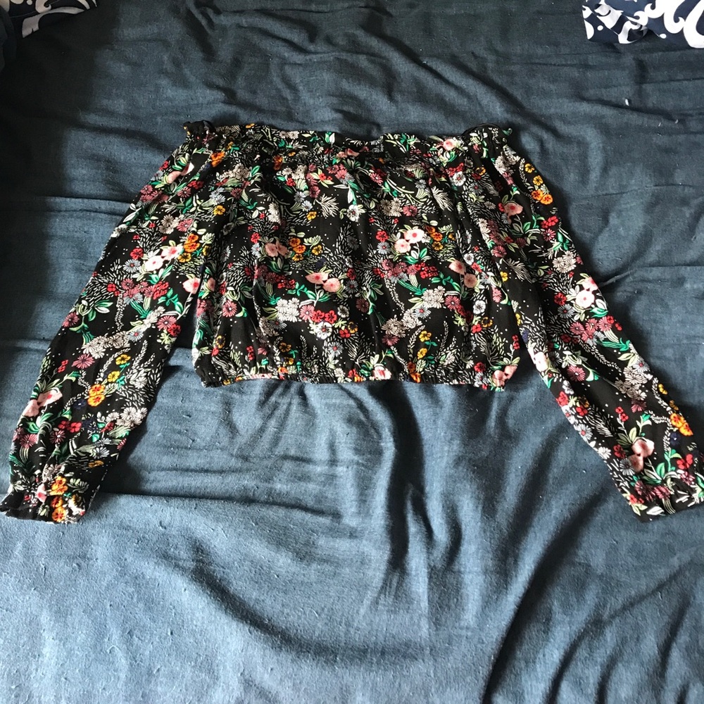 Floral Off-The-Shoulder Crop Top