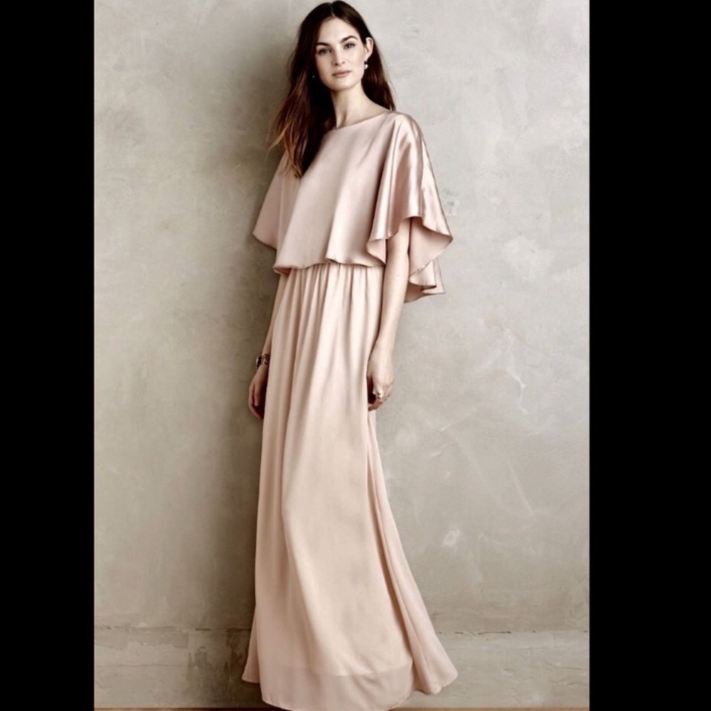 Anthropology satin dress