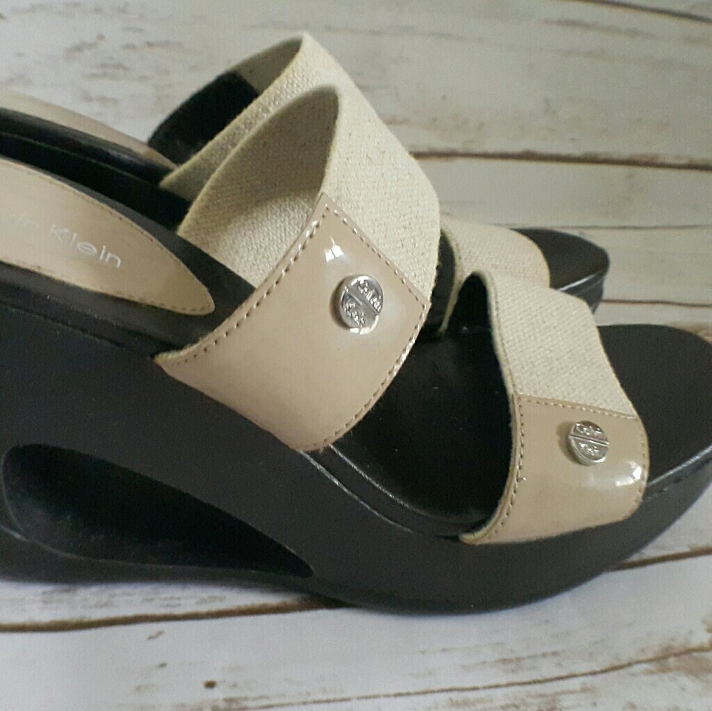 DONATED-Calvin Klein Canvas Wedge Heels