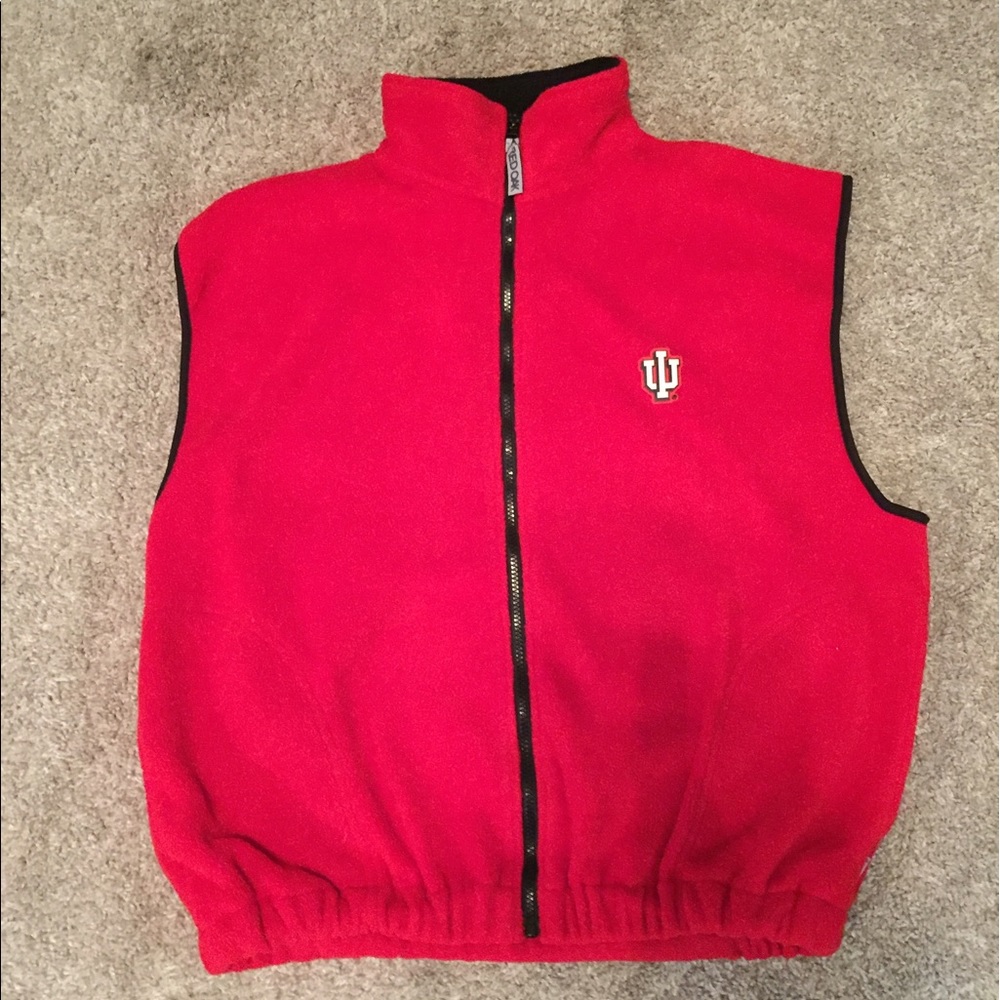 IU Indiana Hoosiers fleece vest sz L