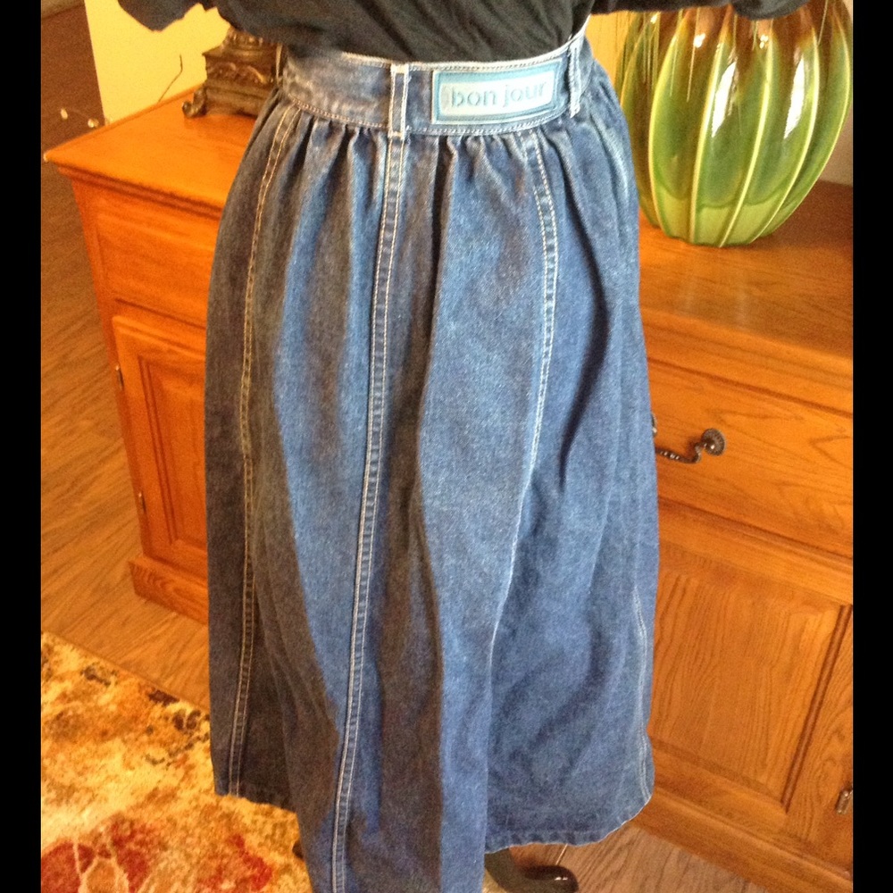 Sold!!!! Vintage BonJour high waist denim skirt - Picture 5 of 8