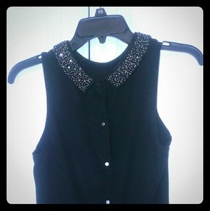 Sleeveless Studded Blouse