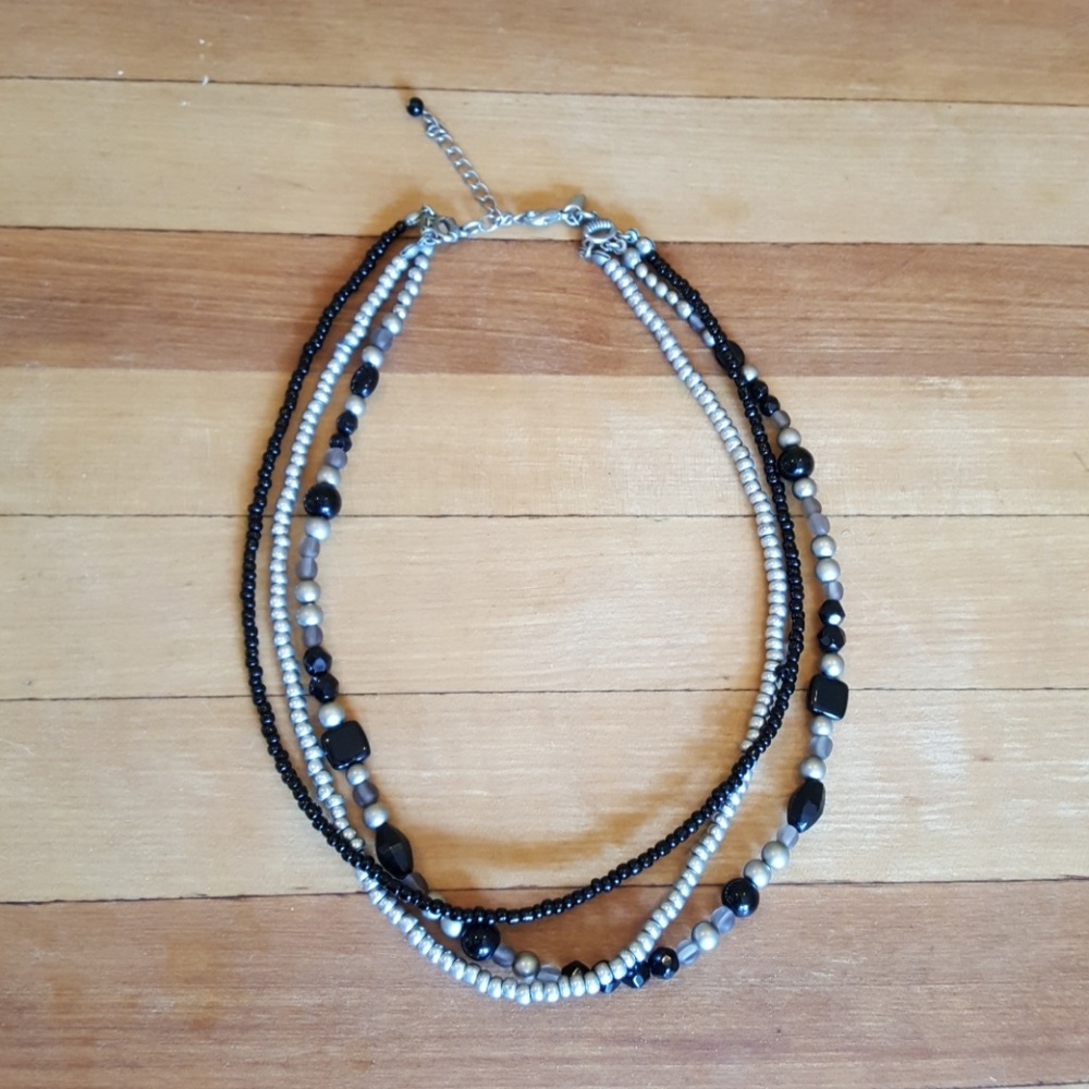 3 strand beaded necklace