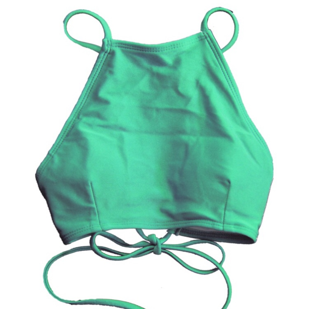 NWOT Kovey Sea Green Bay Halter Top sz Small