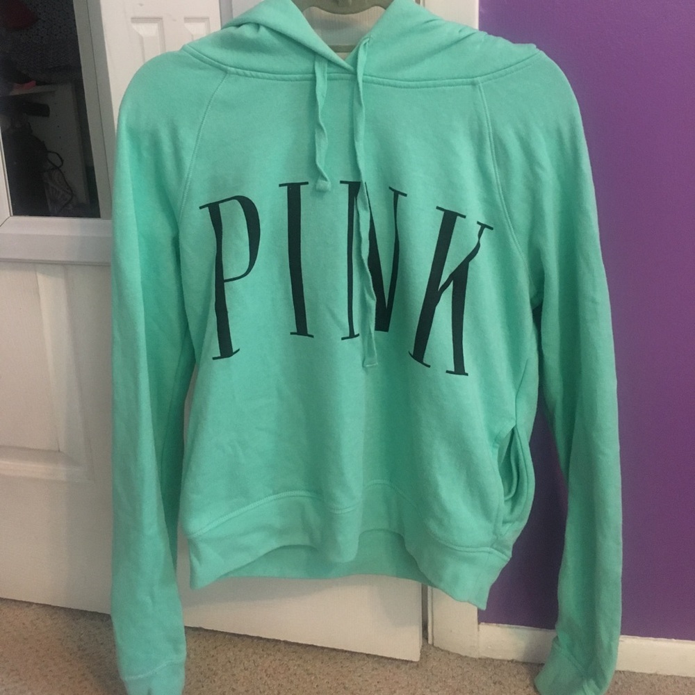 Victoria's secret PINK aqua hoodie.