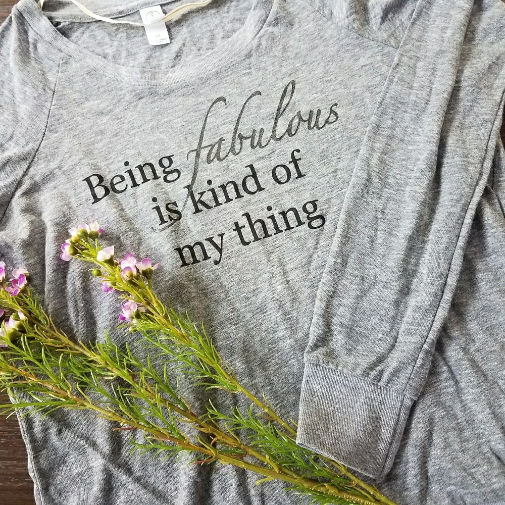 Fabulous sassy long sleeved statement t-shirt