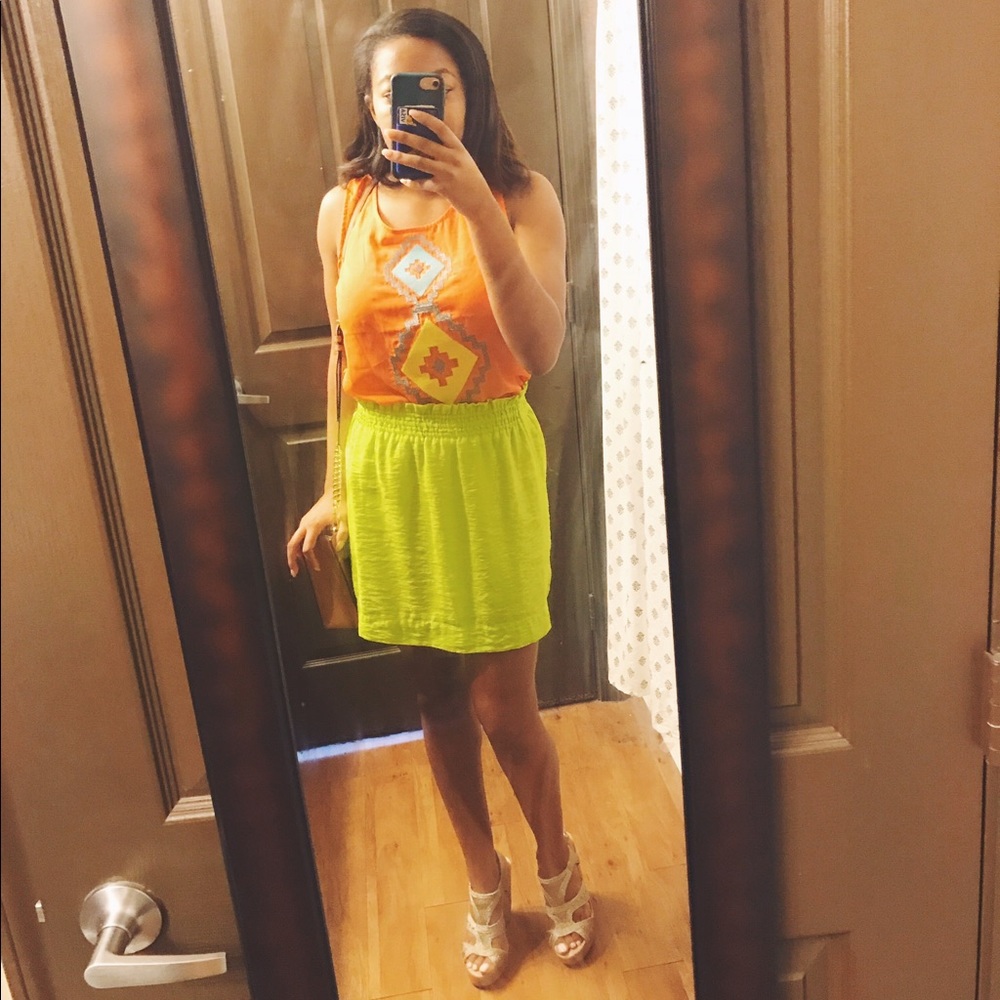 J. Crew Lime Green Skirt