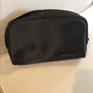 Chanel Parfume Cosmetic Bag Satin Padded Black