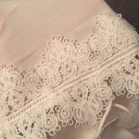  Plunge Lace Criss Cross Top - Picture 2 of 4