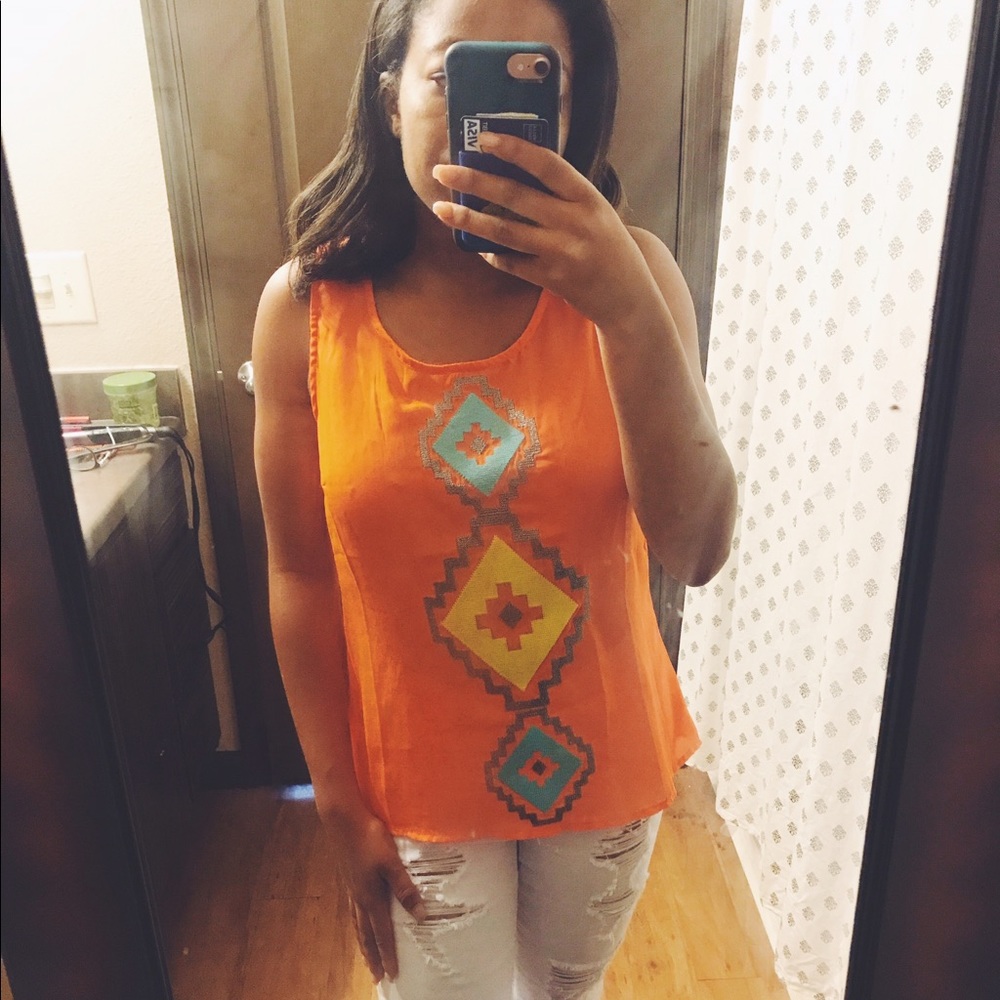 Orange Tank Top