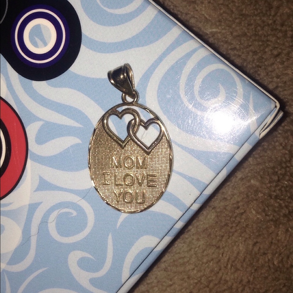 RL 925 Sterling Silver/Gold "Mom I Love You" charm