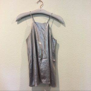 River Island Tops - River Island silver high neck tank blouse River Island Tops - River Island silver high neck tank blouse